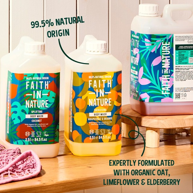 Faith In Nature grapefruit and orange body wash 2.5L - British product
