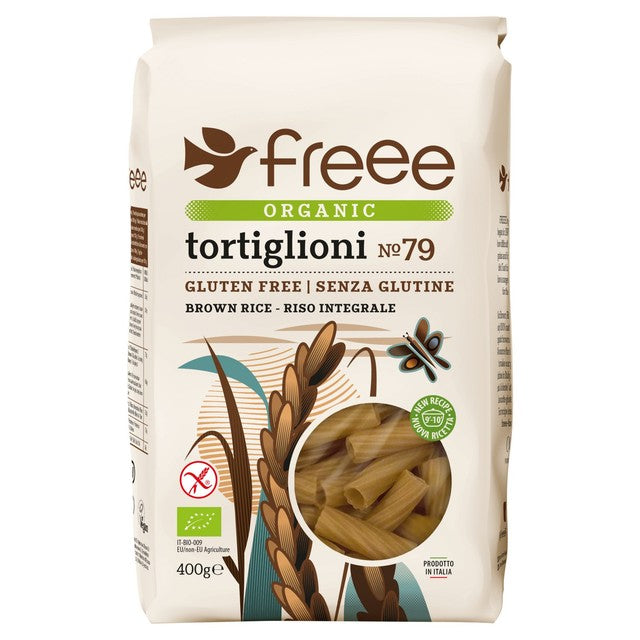 Freee gluten free organic brown rice tortiglioni pasta - British product