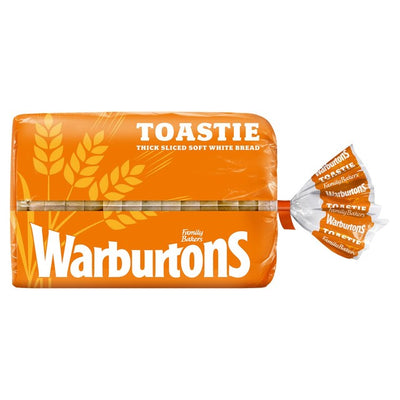 Warburtons Toastie White Thick Sliced White Bread 400g