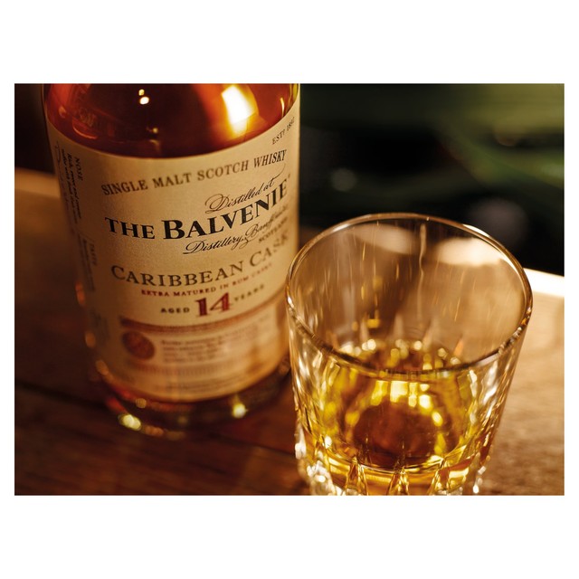 Balvenie Caribbean Cask 14 Year Old whisky, imported from the UK