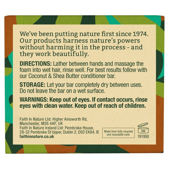 Faith In Nature Coconut & Shea Butter Shampoo Bar 85g - British product