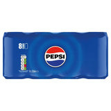 Pepsi Regular soft drink 8 x 330ml cans, UK version