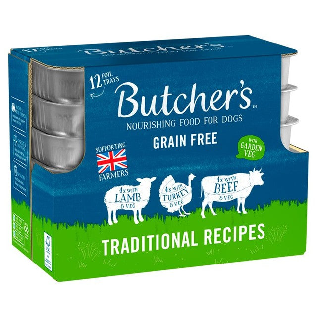 Butcher's dog food trays variety pack 12 x 150g - British product