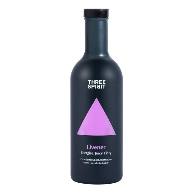 Three Spirit Livener non-alcoholic botanical elixir 50cl (British brand)