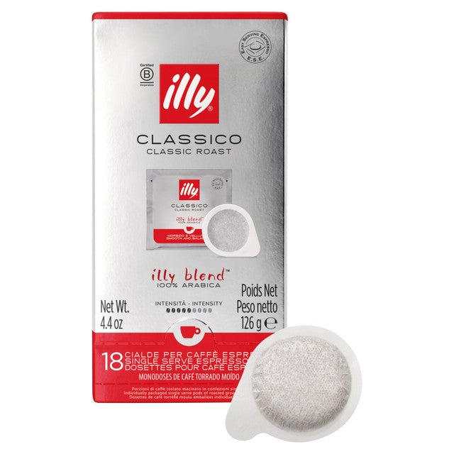 Illy Classico espresso pods 131g, UK version