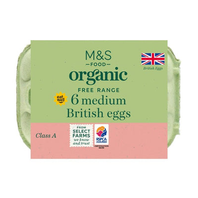 M&S M&S Organic Free Range Medium Eggs- Buy online at McGrocer