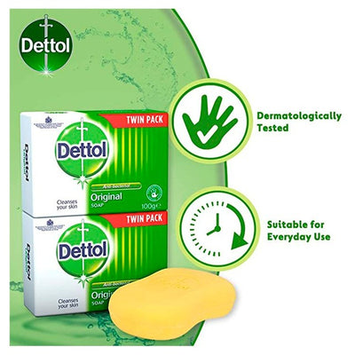 M&S Dettol Original Antibacterial Hand Soap Bar 2x100g - اشترِ عبر الإنترنت من McGrocer