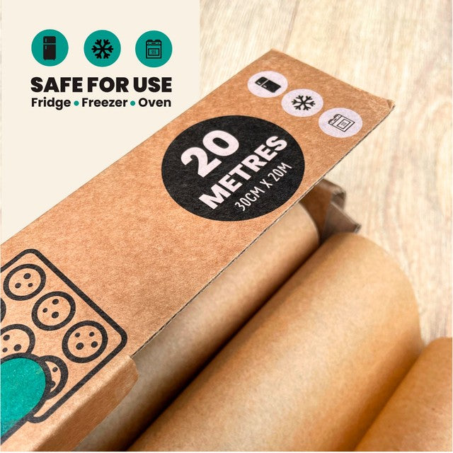 Eco Green Living compostable parchment paper 30cm x 20m - British product