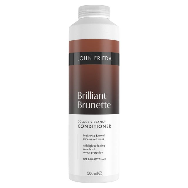 John Frieda Brilliant Brunette Colour Vibrancy Conditioner bottle, UK version