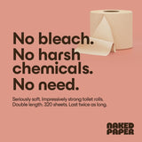 Naked Paper bamboo toilet paper 24 pack, imported from the UK
