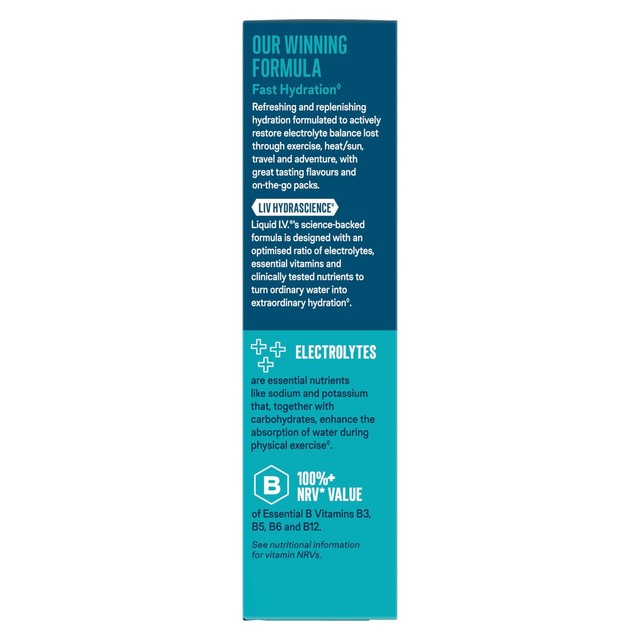 Unilever Liquid I.V. tropical punch electrolyte mix 6 sachets, UK version