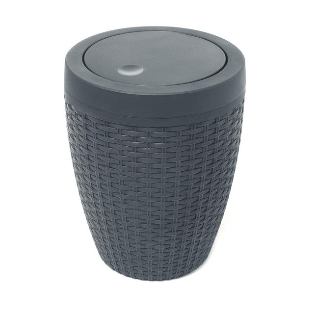 Addis charcoal grey bathroom bin 5 litre - British product