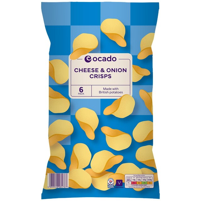 Ocado Cheese & Onion Crisps Multipack
