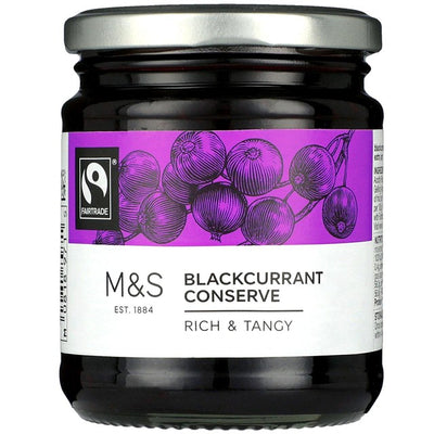 M&S Fairtrade Blackcurrant Conserve 340g- Buy online at McGrocer