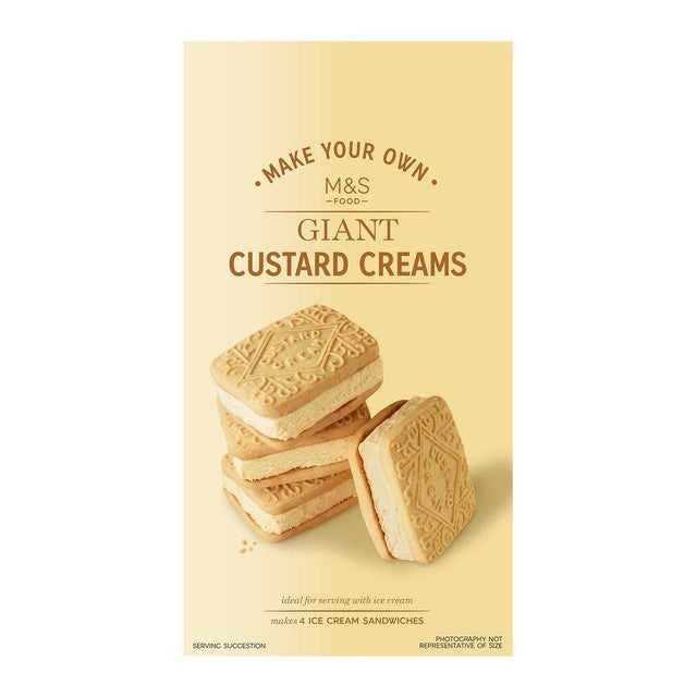 M&S giant custard cream biscuits 240g, imported from the UK