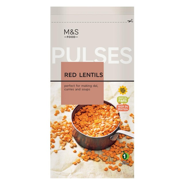 M&S red split lentils 500g, imported from the UK