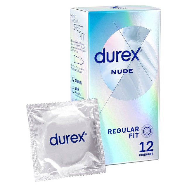 Durex Nude Regular Condoms 12 per pack - British product