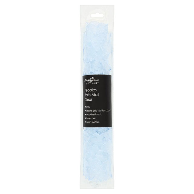 Aqualona Pebbles Clear Bath Mat 36cm x 69cm - British product