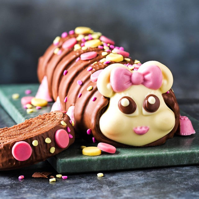 M&S Connie The Caterpillar Chocolate Cake 625g, imported from the UK