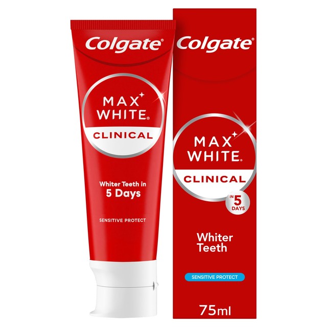 Colgate Max White Clinical Sensitive Whitening Toothpaste 75ml - British product