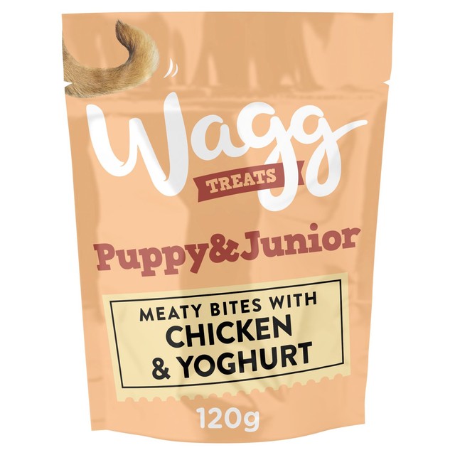 Wagg Puppy Junior Chicken Yoghurt Dog Treats 120g (British brand)