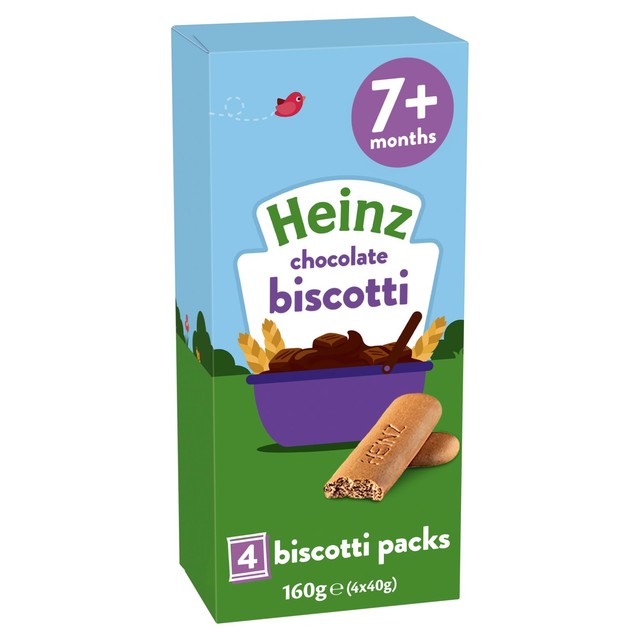 Heinz chocolate biscotti baby snacks 4 x 40g multipack, UK version