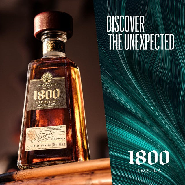 1800 Anejo Tequila aged in oak barrels (British brand)