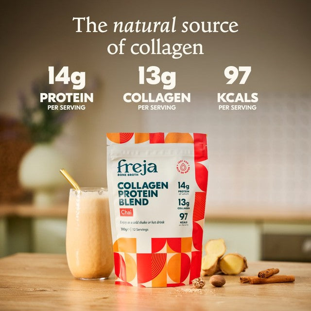 Freja Chai Collagen Protein Shake 300g, imported from the UK