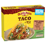 Old El Paso sweet paprika garlic taco kit 308g, imported from the UK