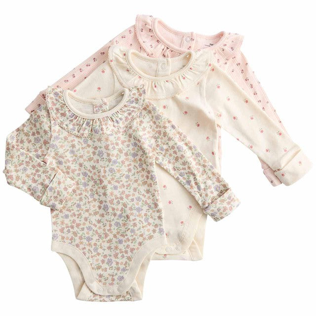 M&S girls floral pointelle bodysuit ivory 18-24 months, imported from the UK
