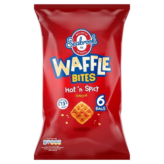 Seabrook Waffle Bites Hot & Spicy 6 pack (British brand)