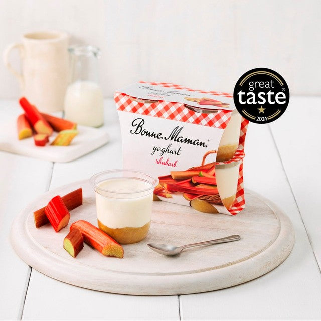 Bonne Maman rhubarb yogurt 4 x 115g - British product