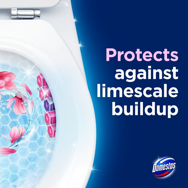 Domestos Power 5 Pink Toilet Rim Block - British product