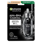 Garnier Pure Charcoal and Algae Hydrating Black Sheet Mask 28g, UK version