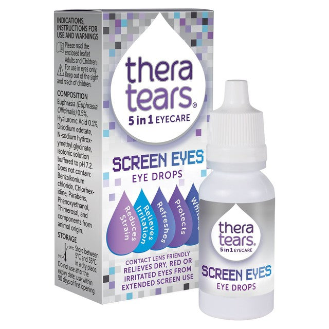 TheraTears 5 in 1 Screen Eyes eye drops 10ml (British brand)