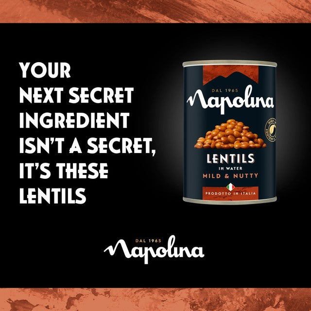 Napolina canned brown lentils in water, imported from the UK