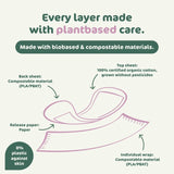 Naty Bio Normal pantyliners 32 pack, imported from the UK