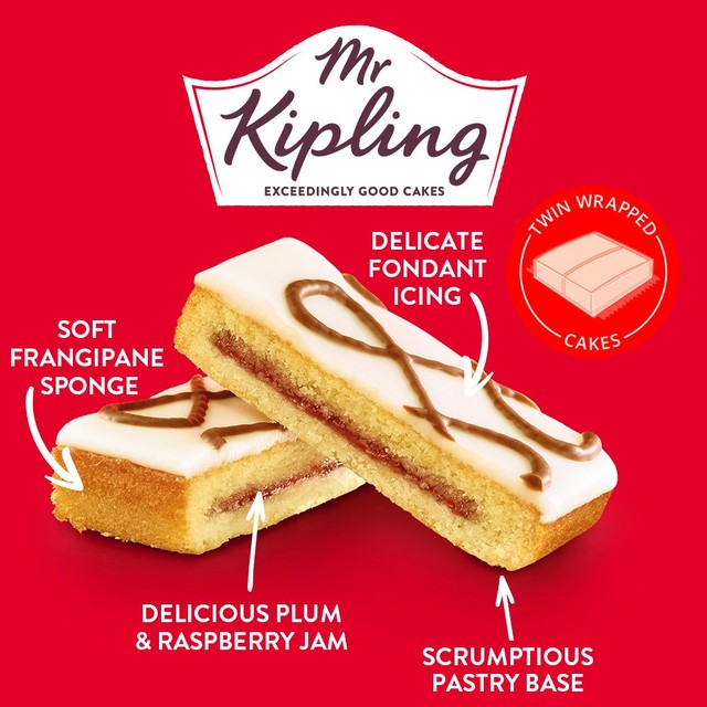 Mr Kipling Bakewell cake slices 6 slices, imported from the UK
