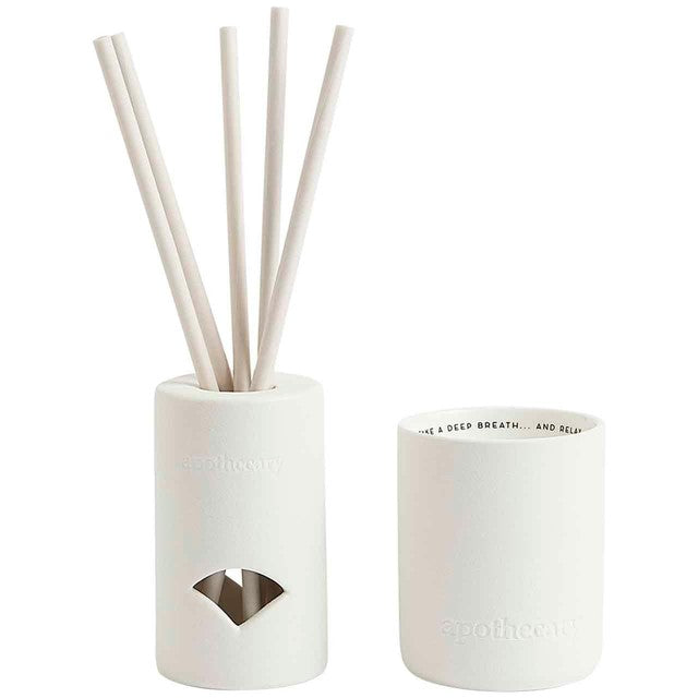 M&S Apothecary Calm diffuser and candle gift set Amber, imported from the UK