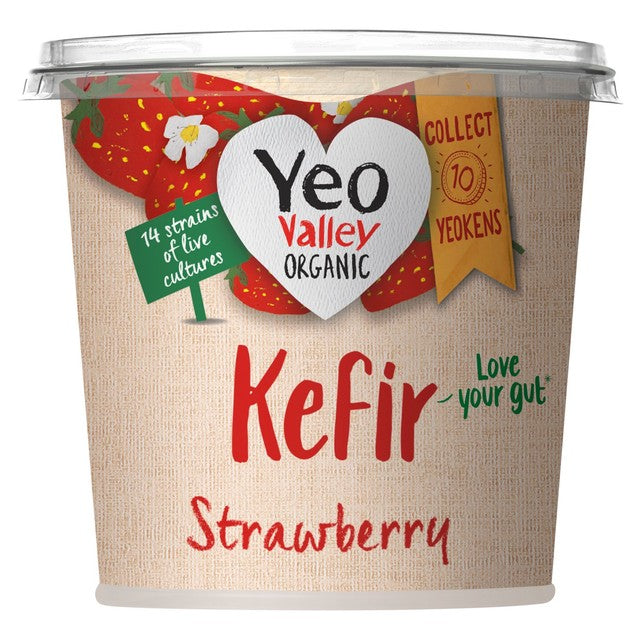 Yeo Valley organic kefir strawberry yoghurt 350g (British brand)