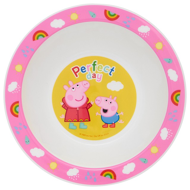 Peppa Pig Perfect Day 3 piece kids tableware set, imported from the UK