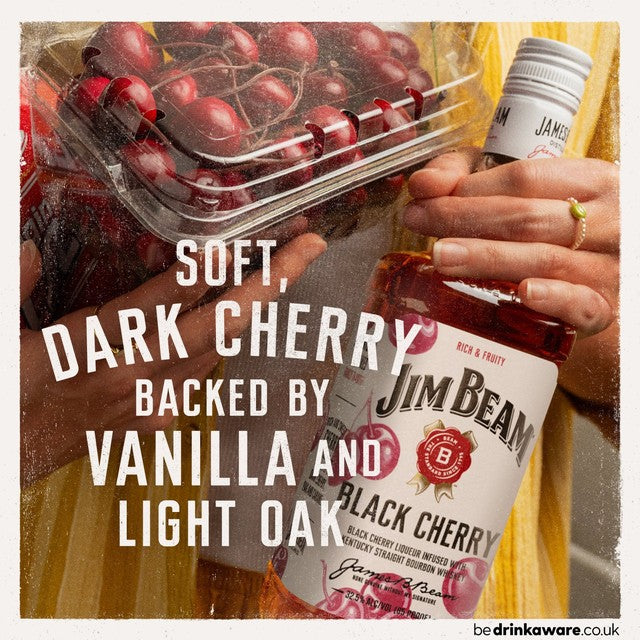 Jim Beam black cherry bourbon whiskey 70cl, UK version