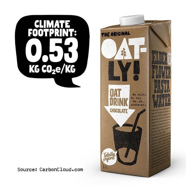 Oatly oat drink chocolate 1L, imported from the UK