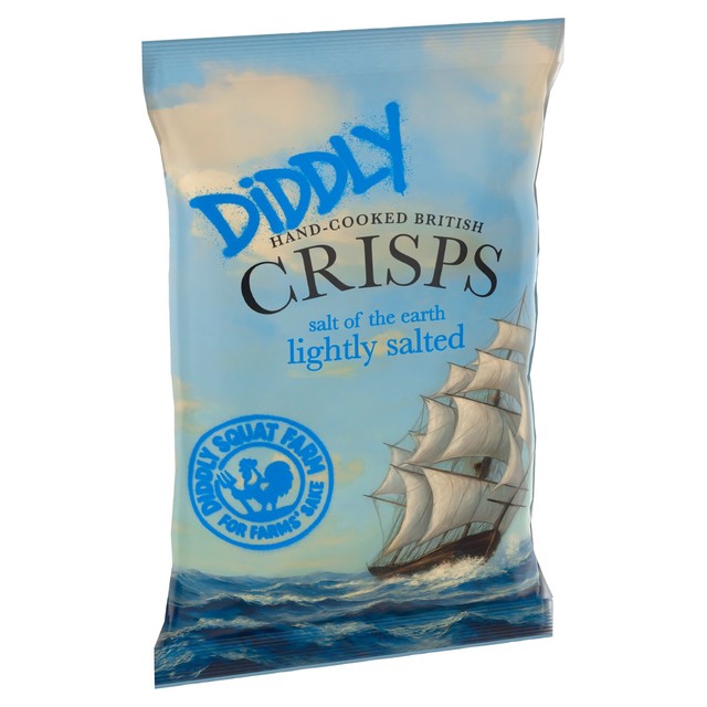 Diddly Squat Farm lightly salted crisps, imported from the UK