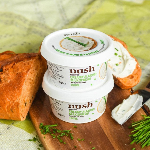 Nush chive almond cream cheese style spread 150g, imported from the UK