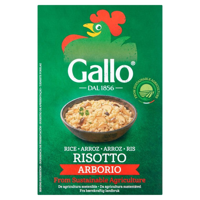 Riso Gallo Arborio risotto rice, imported from the UK