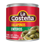 La Costena whole jalapenos pickled peppers 220g, UK version