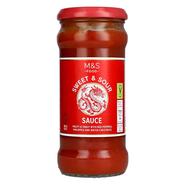M&S Sweet Sour Sauce 340g glass jar, imported from the UK