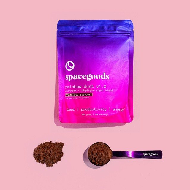 Spacegoods Focus Mushroom Coffee chocolate flavour pouch - British brand