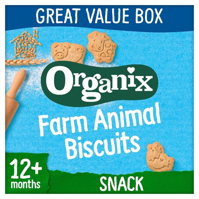 Organix Farm Animal Biscuits 100g, imported from the UK